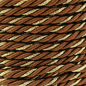 Musthave Kordel Twisted 3mm Brown-gold
