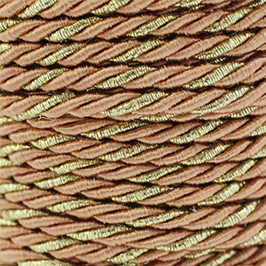 Musthave Kordel Twisted 3mm Camel brown-gold