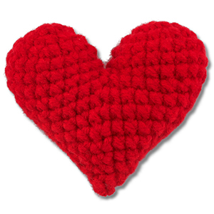 Geh&auml;kelten Heart Red