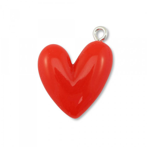 Anh&auml;nger aus Resin Heart Red