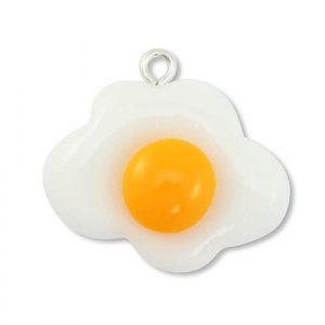 Anh&auml;nger aus Resin Egg White-orange