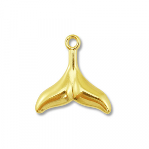 Anh&auml;nger aus Stainless Steel - Rostfreiem Stahl Tail Fin Gold