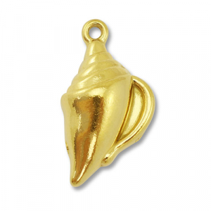 Anh&auml;nger aus Stainless Steel - Rostfreiem Stahl Shell Gold