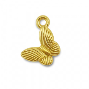 Anh&auml;nger aus Stainless Steel - Rostfreiem Stahl Butterfly Gold