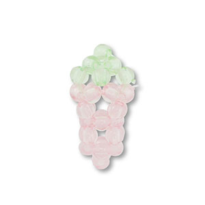 Anh&auml;nger Acryl Grape Transparent light pink-transparent light green