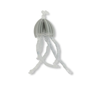 Anh&auml;nger aus Glasperlen Jellyfish Grey-light grey-transparent