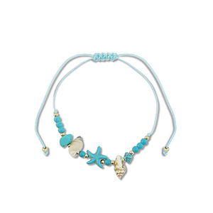 Modische Armb&auml;nder Gemischte Perlen Turquoise-gold