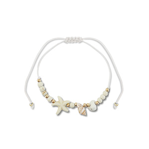 Modische Armb&auml;nder Gemischte Perlen White-gold