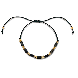Modische Fusskettchen Gemischte Perlen Black-gold