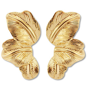 Musthave Ohrringe Leaf Gold