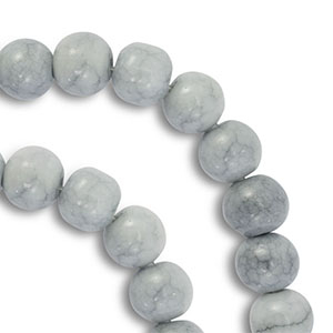 Glas Perlen 8 mm Grey
