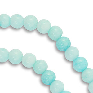 Glas Perlen 6 mm Mint turquoise