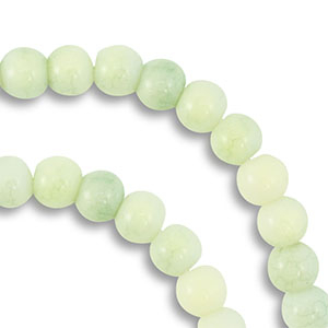 Glas Perlen 6 mm Light green-light yellow