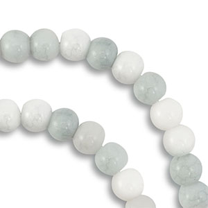 Glas Perlen 6 mm Light grey