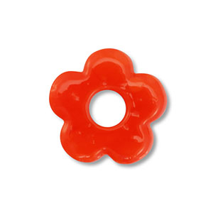 Glas Perlen Flower Red