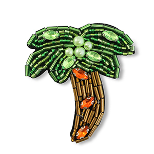 Broschen Palmtree Multicolour green-brown-orange