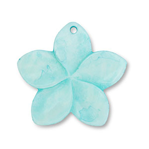 Anh&auml;nger Muschel Flower Light blue