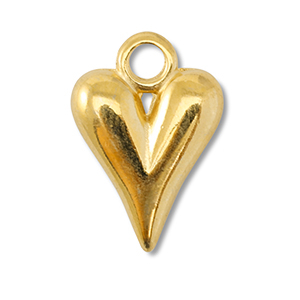 Anh&auml;nger Metall DQ Heart Gold (Nickelfrei)