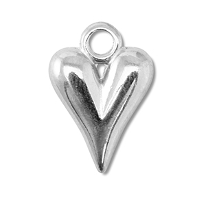 Anh&auml;nger Metall DQ Heart Antik silber (Nickelfrei)