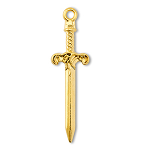 Anh&auml;nger Metall DQ Sword Gold (Nickelfrei)