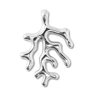 Anh&auml;nger Metall DQ Coral Antik silber (Nickelfrei)
