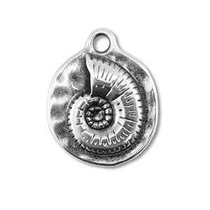 Anh&auml;nger Metall DQ Shell Antik silber (Nickelfrei)