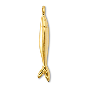 Anh&auml;nger Metall DQ Fish Gold (Nickelfrei)