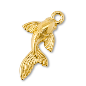 Anh&auml;nger Metall DQ Fish Gold (Nickelfrei)