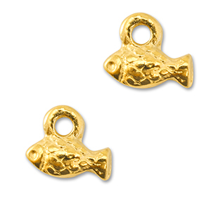Anh&auml;nger Metall DQ Fish Gold (Nickelfrei)