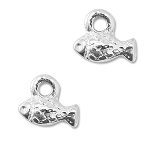 Anh&auml;nger Metall DQ Fish Antik silber (Nickelfrei)