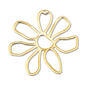 Anh&auml;nger Metall DQ Flower Gold (Nickelfrei)