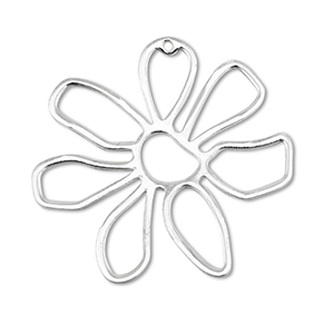 Anh&auml;nger Metall DQ Flower Antik silber (Nickelfrei)