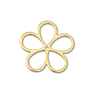 Anh&auml;nger Metall DQ Flower Gold (Nickelfrei)