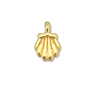 Anh&auml;nger Metall DQ Shell Gold (Nickelfrei)