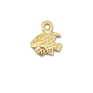 Anh&auml;nger Metall DQ Fish Gold (Nickelfrei)