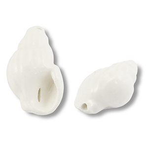 Keramik Perlen Whelk White