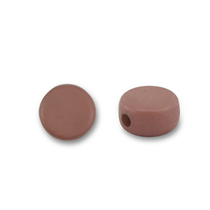 Perlen Acryl Disc Brown