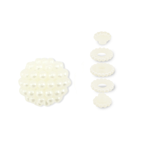 Perlen Acryl im Perlen-Look Off white