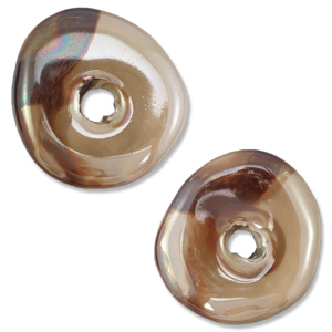 Perlen Griechische Keramik DQ Donut Brown