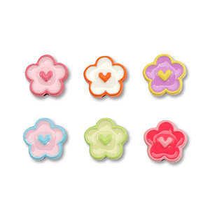 Perlen Metall Enamel Flower Multicolour