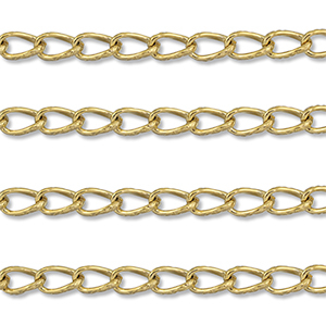 Zubeh&ouml;r aus Stainless Steel - Rostfreiem Stahl Gliederkette Link Oval Gold
