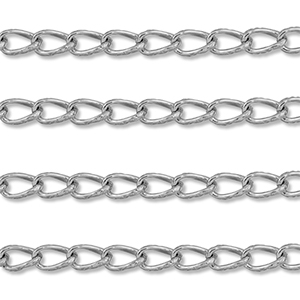 Zubeh&ouml;r aus Stainless Steel - Rostfreiem Stahl Gliederkette Link Oval Silver