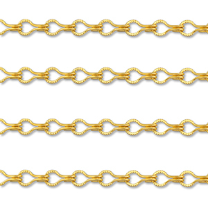 Zubeh&ouml;r aus Stainless Steel - Rostfreiem Stahl Gliederkette Link Drop Gold