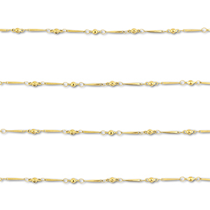 Zubeh&ouml;r aus Stainless Steel - Rostfreiem Stahl Gliederkette Rod with Ball Gold
