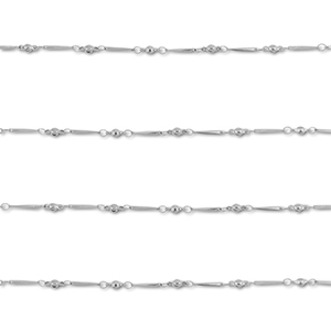 Zubeh&ouml;r aus Stainless Steel - Rostfreiem Stahl Gliederkette Rod with Ball Silver