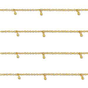 Zubeh&ouml;r aus Stainless Steel - Rostfreiem Stahl Gliederkette with Ball Gold