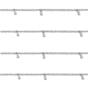 Zubeh&ouml;r aus Stainless Steel - Rostfreiem Stahl Gliederkette with Ball Silver