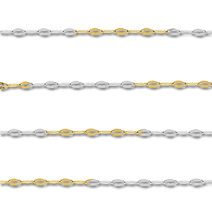 Zubeh&ouml;r aus Stainless Steel - Rostfreiem Stahl Gliederkette Ankerkette Gold-silver