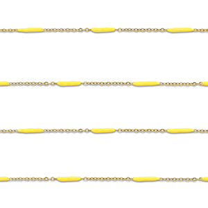Zubeh&ouml;r aus Stainless Steel - Rostfreiem Stahl Gliederkette with Rod Gold-yellow