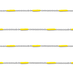 Zubeh&ouml;r aus Stainless Steel - Rostfreiem Stahl Gliederkette with Rod Silver-yellow